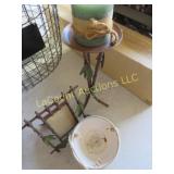 3 wick candle on stand picture frame planter