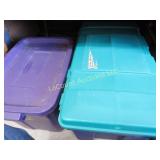 2 storage totes tubs