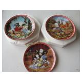 3 Mary's Moo Moo decorative plates Numbered
