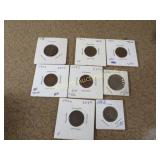 assorted Indian Head Pennies years in Desc 1860
