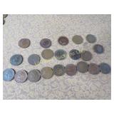 21 Indian Head Pennies 1880, 83, 1889-83, 1895-08