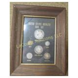 US Obsolete Coin Set Silver Dollar Half Quarter
