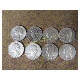 8 - 1964 Silver Quarters