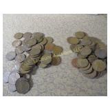 103 Wheat Pennies 50-1950, 53-1953