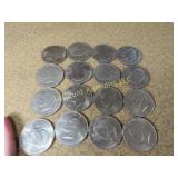 16 Eisenhower Dollars Coins all 1971