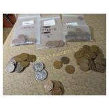 misc assorted Wheat Pennies current coins