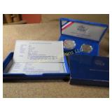 Liberty Coin Set Silver Dollar w Half Dollar