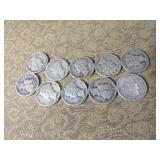 10 Mercury Silver Dimes