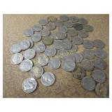 53 Buffalo Nickels assorted years