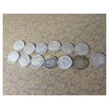 13 Roosevelt Silver Dimes