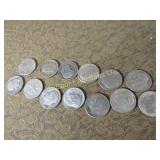 13 Roosevelt Silver Dimes