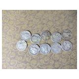 10 Mercury Silver Dimes