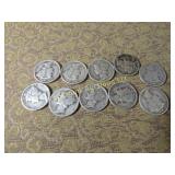 10 Mercury Silver Dimes