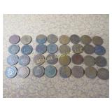 32 Indian Head Pennies 4 each of 1900-1907 years