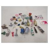 vintage plastic  charms toys some metal