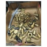 many brass fittings caps elbows