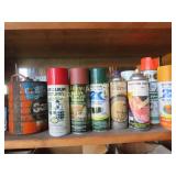 assorted spray paints misc