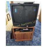 TV w Stand & vhs player