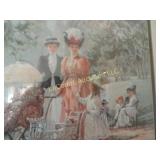 large ornately framed victorian women print