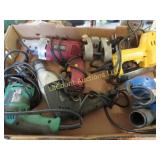 older hand tools drills sander stapler