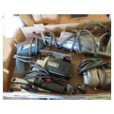 assorted hand tools drills saws