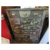 vintage metal drawer storage bin cabinet