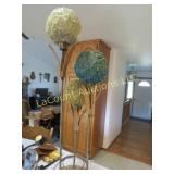 MCM Spaghetti ribbon lam w teak leaves tall