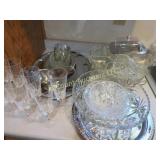 platter crystal bowls butter dish crystal stemware