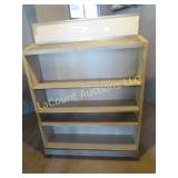 2 sided display shelf on wheels