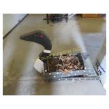 painted wood loon