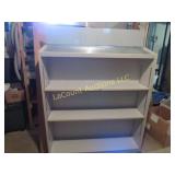 2 sided shelving unit on wheels