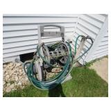 hose reel w garden hose