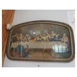 vintage framed last supper print