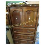 vintage solid wood heavy sturdy chest dresser