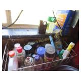 milk crate w garage fluids sprays