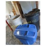storage bins trash cans