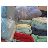 assorted bathroom towels wash cloths