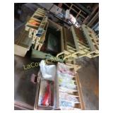 fishing tackle boxes w contents bobbers misc