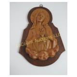 wood religious plaque