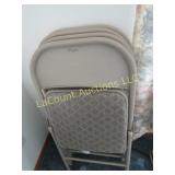 4 Samsonite upholstered padded folding chairs