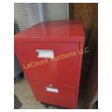 red 2 drawer file cabinet