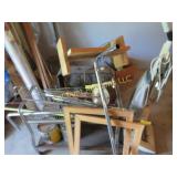 assorted scrap metal wood