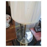 lamp table brass accents w shade