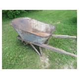 older heavy  wheel barrow