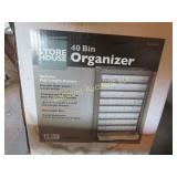 40 bin organizer new in box