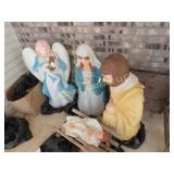 blow mold nativity set Mary Joseph baby plus