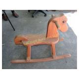 wood rocking horse