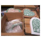 16 sets of 3 wood garden plaques 8 boxes of 2