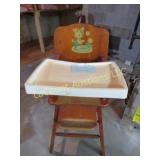 vintage wood high chair