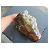 large pottery pitcher vase signed on bottom
